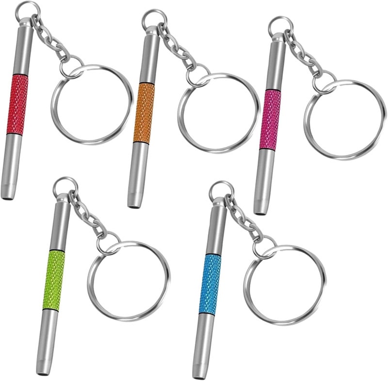 UNEAK Eyeglass Screwdriver Repair Kit Pink Green Yellow Red Blue Mini Glasses Screwdrivers Set Precision 3 in 1 Keychain, Sunglasses, Sunglass, Watch, Electronics, Eyeglasses, Flat Head, Phillips, Hex - Image 1